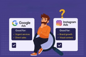 تفاوت تبلیغات در گوگل و اینستاگرام
