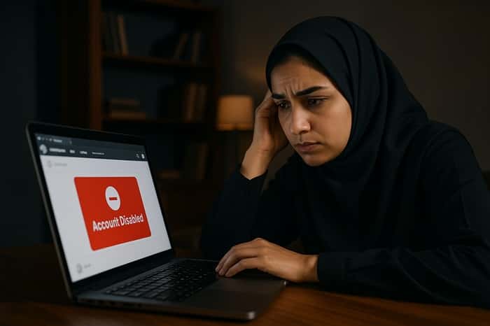اکانت دیسیبل شده،