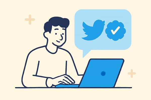 تیک آبی توییتر