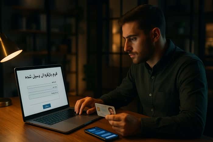 فرم بازگردانی پیج دیسیبل شده