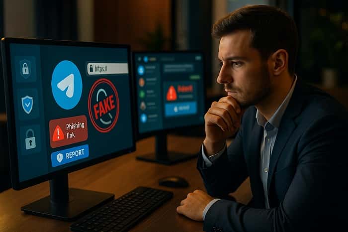 تیک آبی تلگرام جعلی