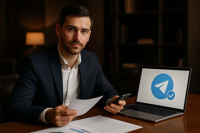 تیک آبی ربات تلگرام