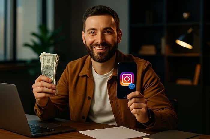 درآمد تیک آبی اینستاگرام