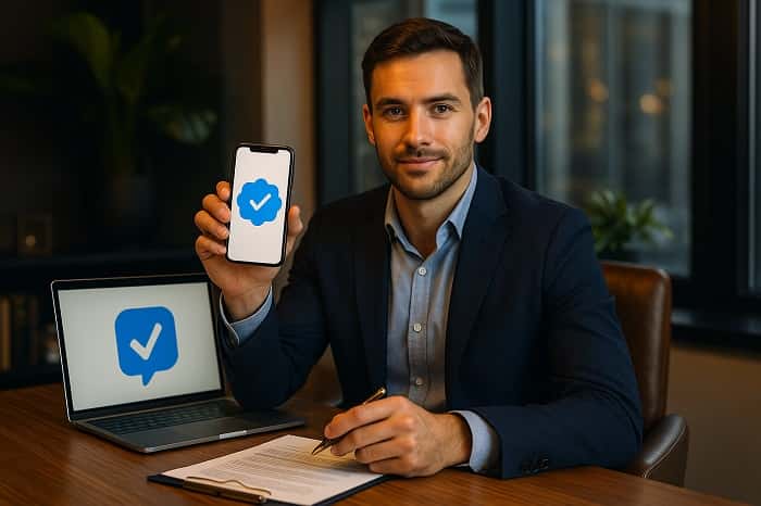 قیمت تیک آبی اینستاگرام