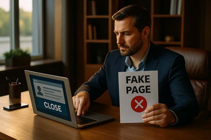 بستن پیج فیک