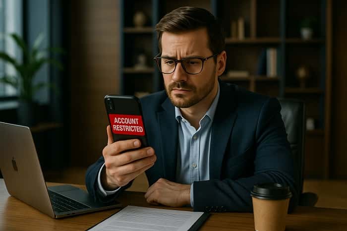 ریستریکشن حساب بیزینس