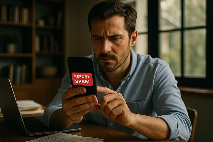 ریپورت ارسال اسپم