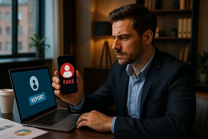 ریپورت اکانت جعلی