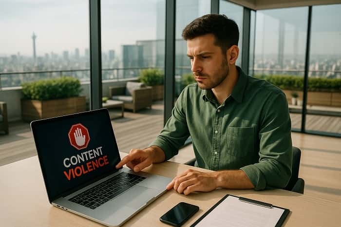 ریپورت محتوای خشونتآمیز