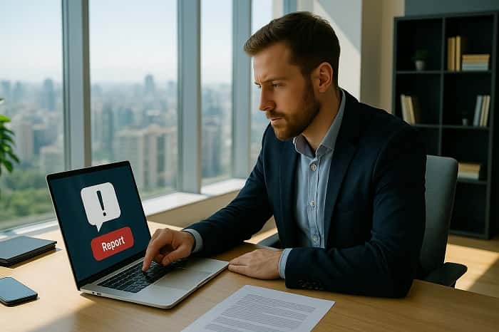 ریپورت محتوای خشونتآمیز