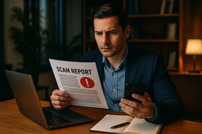 گزارش اکانت کلاهبرداری