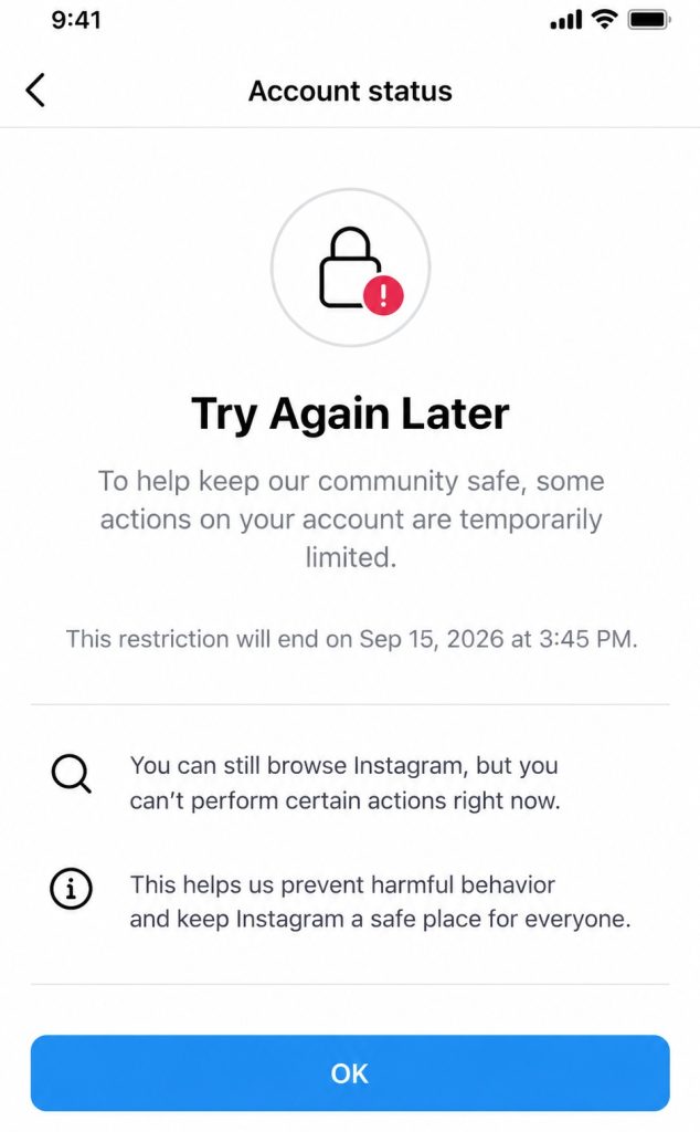 Action Block اینستاگرام