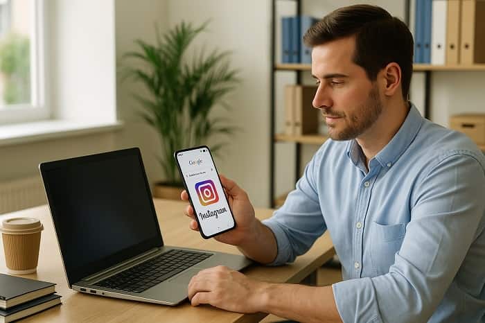 آموزش ورود به اینستاگرام با گوگل 