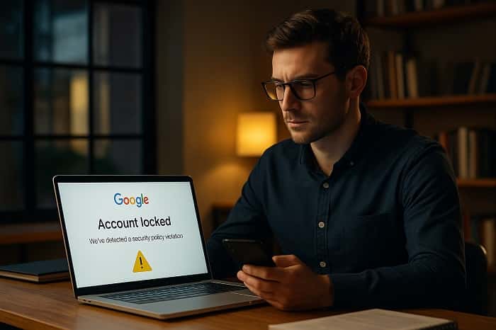 بازیابی حساب قفل شده گوگل