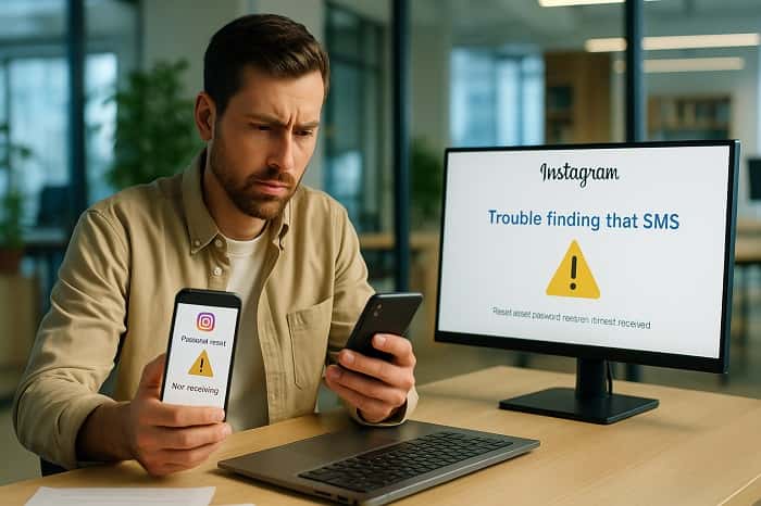 بازیابی رمز اینستاگرام از طریق اس ام اس