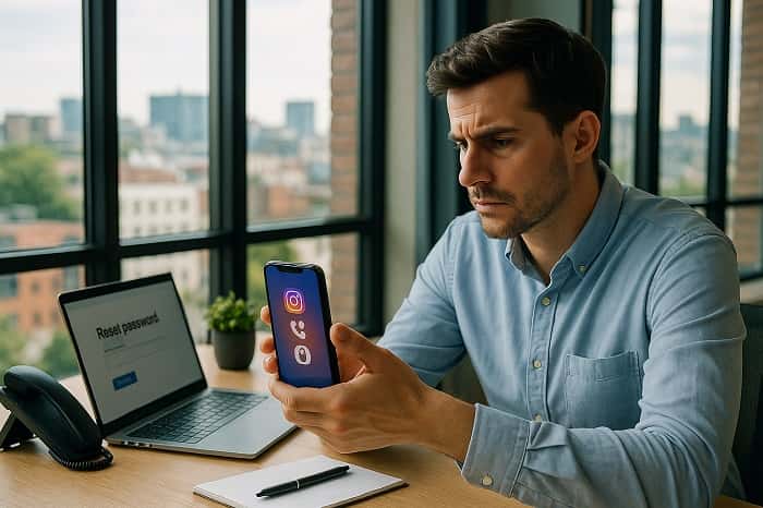 بازیابی رمز اینستاگرام از طریق تلفن