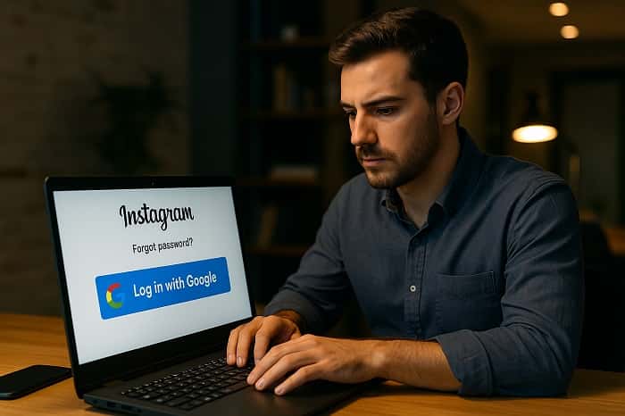 بازیابی رمز اینستاگرام از طریق گوگل