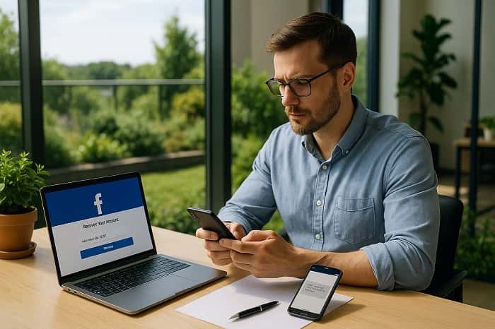 بازیابی فیسبوک با شماره تلفن