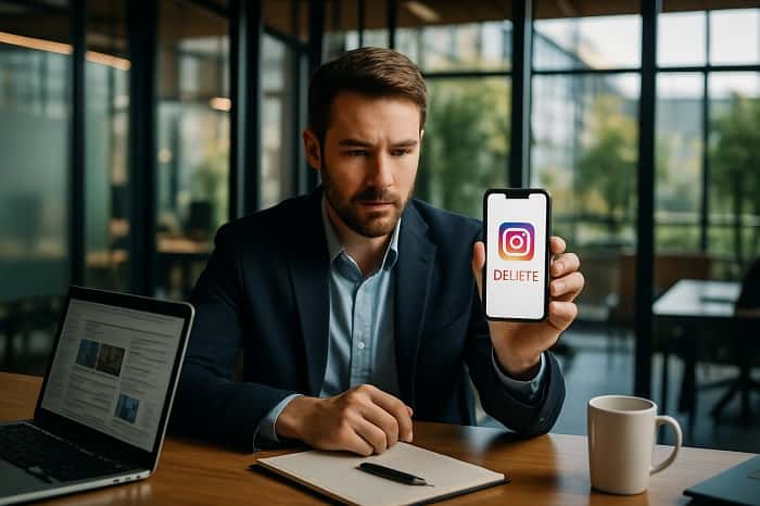 حذف دائم اکانت اینستاگرام با گوشی