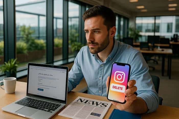 نحوه دیلیت اکانت اینستاگرام 