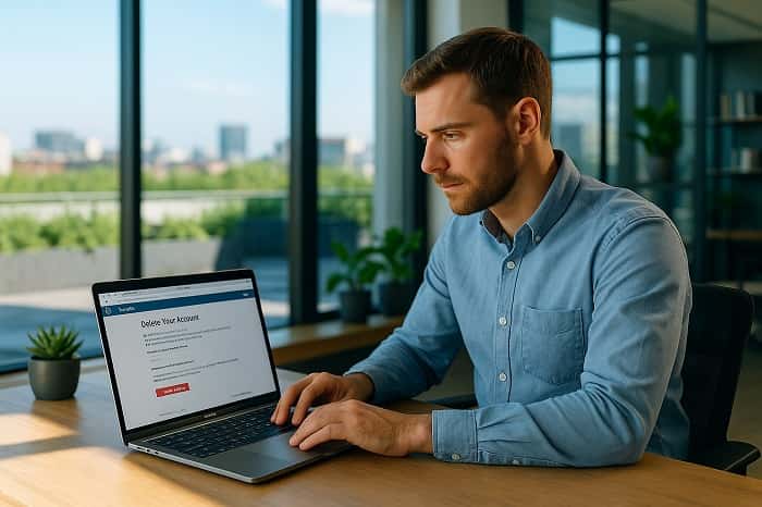 پاک کردن اکانت اینستاگرام با کامپیوتر 