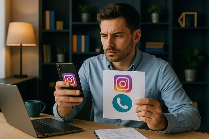 پیدا کردن اکانت اینستاگرام با شماره تلفن