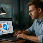 دانلود استیکر تیک آبی اینستاگرام