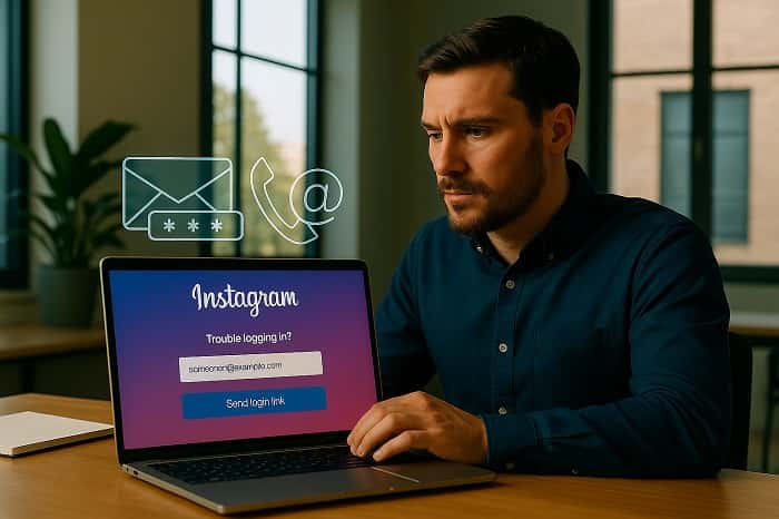 ريست كردن رمز اينستا 