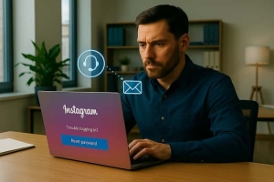 ريست كردن رمز اينستا