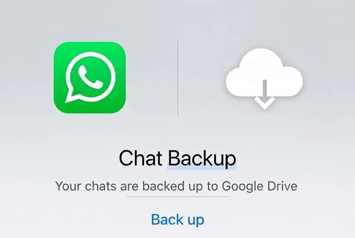 نمایی از تنظیمات Chat Backup در واتساپ برای فعالسازی بکاپ خودکار