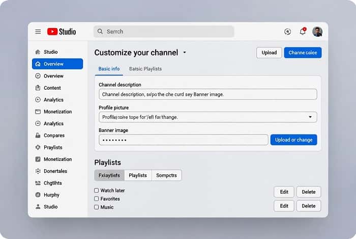  تنظیمات اولیه کانال یوتیوب در YouTube Studio