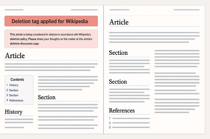 مقایسه مقاله موفق و مقاله دارای خطا در ویکی پدیا