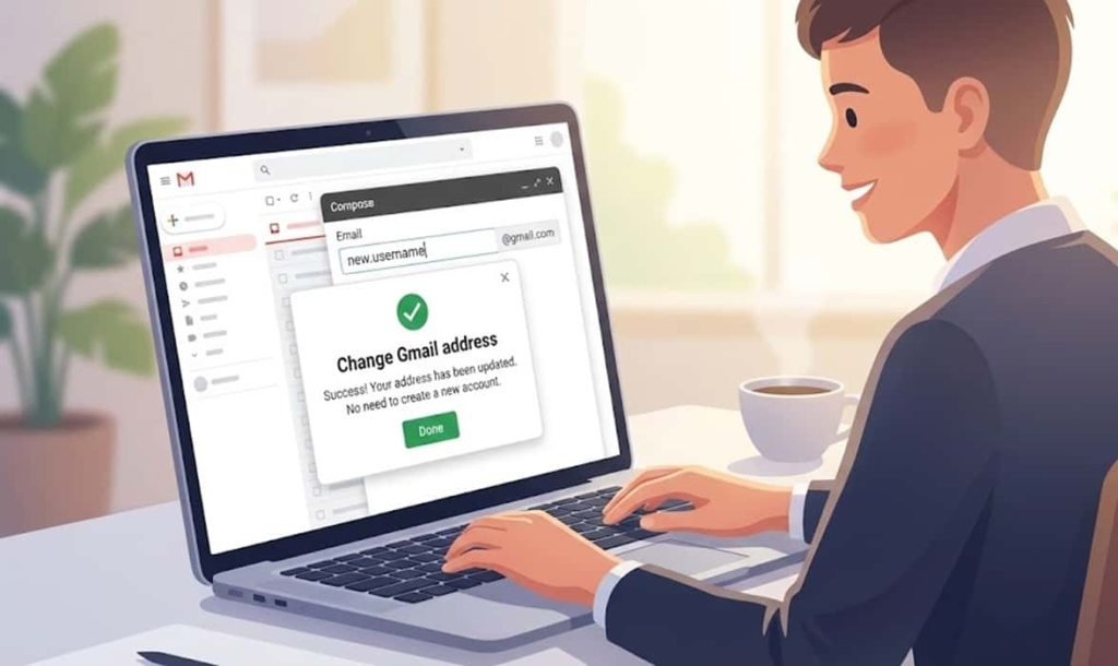 تغییر آدرس جیمیل