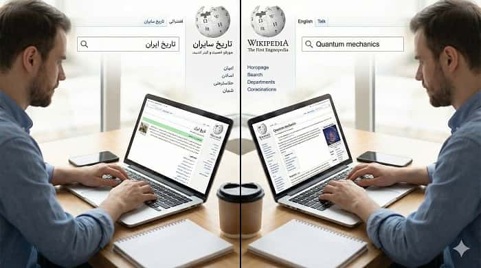 راهنمای جستجو و استفاده از ویکی پدیا به زبان‌های مختلف