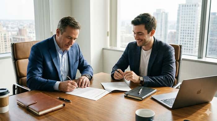 امضای قرارداد دیجیتال مارکتینگ بین کسب‌وکار و آژانس