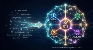 نمایش گراف شبکه‌ای برای توضیح ارتباط انتیتی‌ها در نالج گراف گوگل