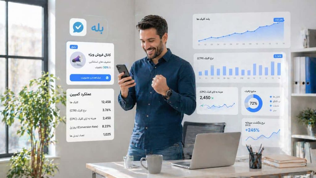 تحلیل عملکرد تبلیغات کلیکی بله