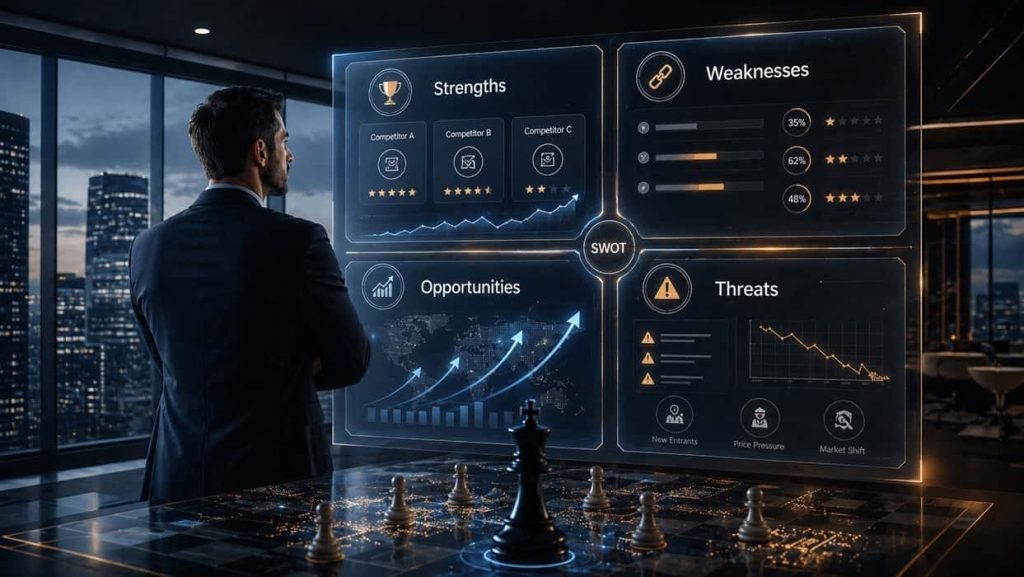 تحلیل SWOT رقبا؛ نقشه ساده برای بردن بازار