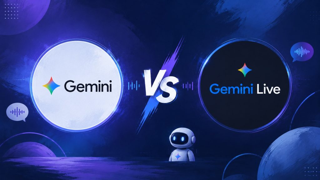 تفاوت Gemini Live با چت معمولی جمینای